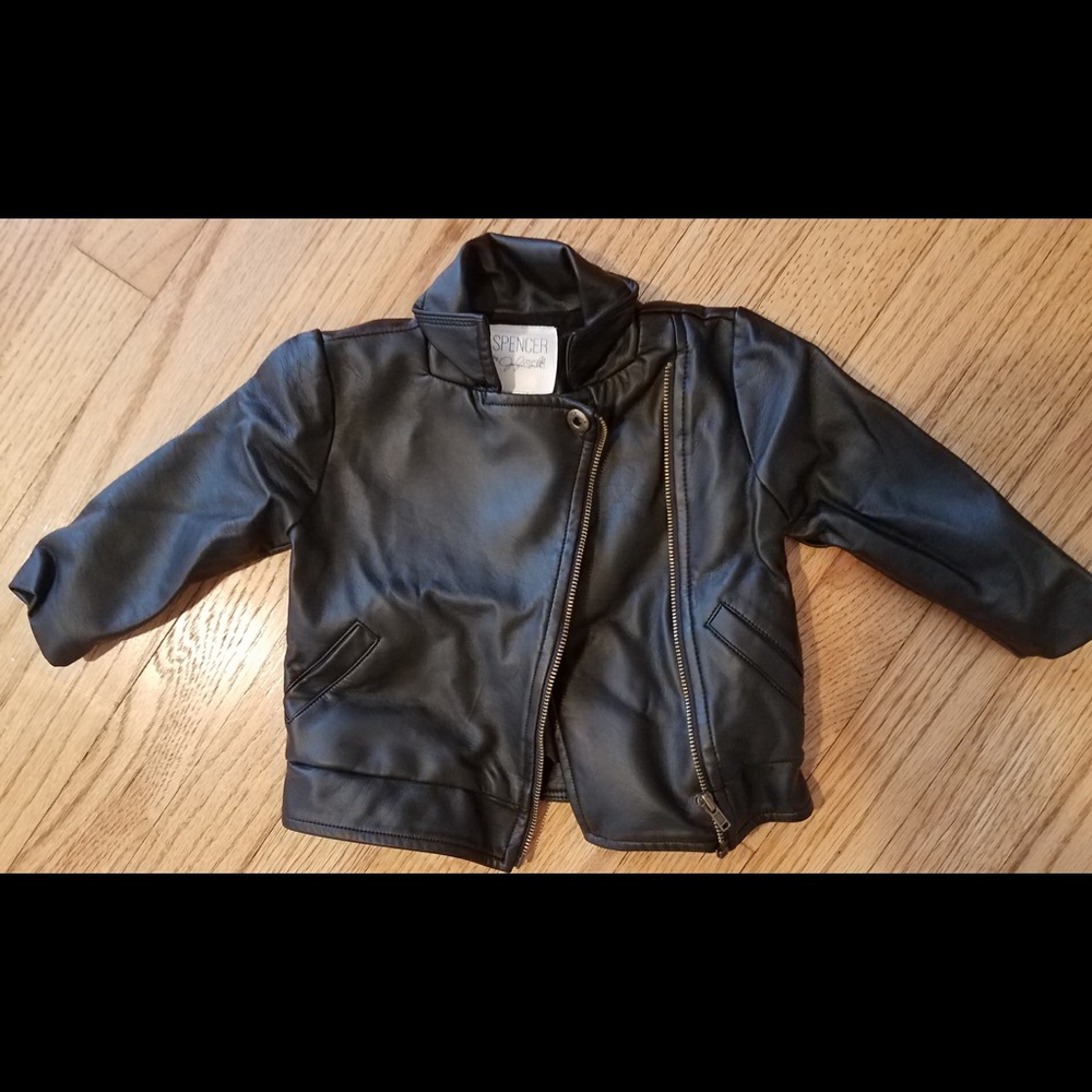 ❤️👶FAUX LEATHER JACKET 3-6 MONTHS by JACLYN SMITH